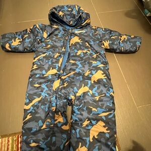 Columbia Kids Puffer Jacket - Blue and Orange Camo